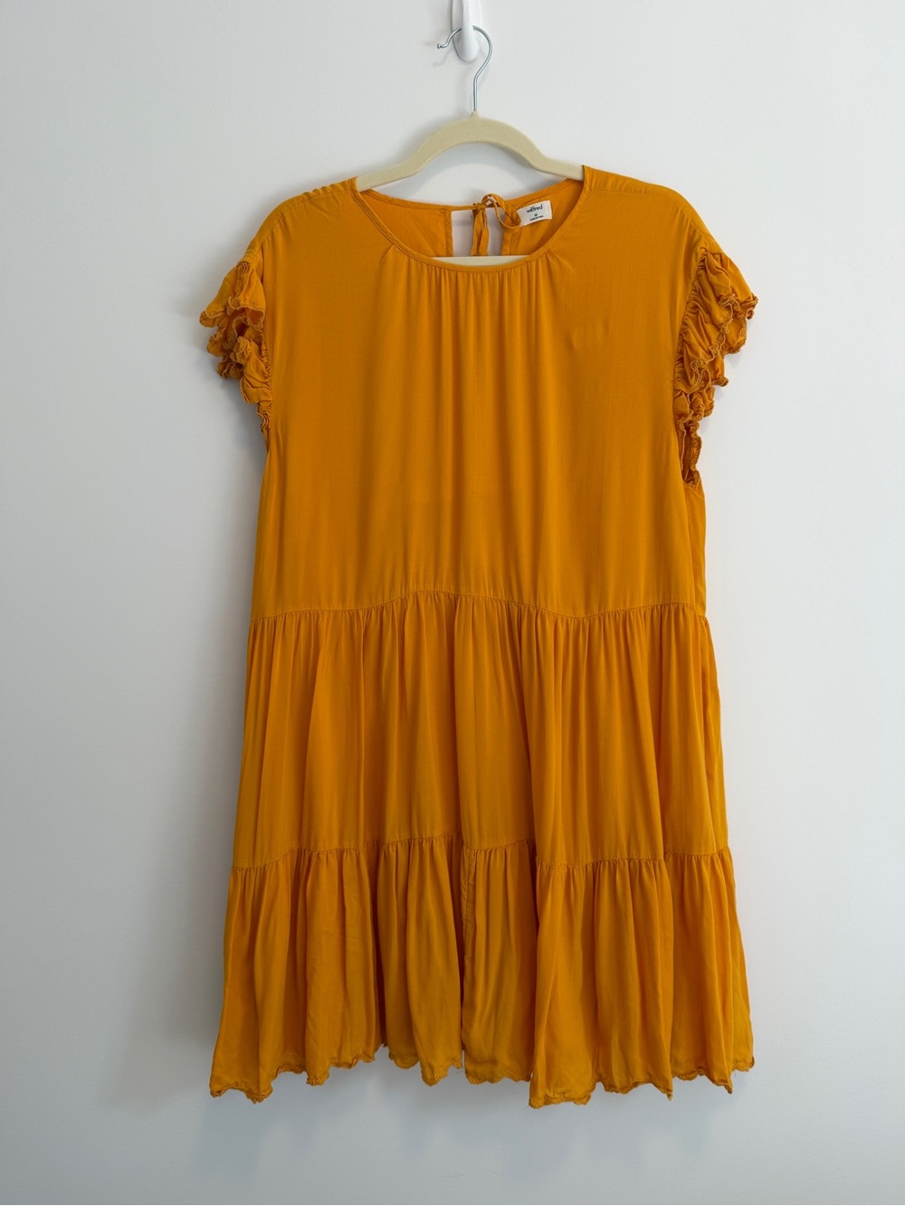 Aritzia Wilfred Tiered Ruffle-Sleeve Dress